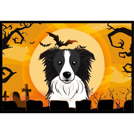 Jensendistributionservices Halloween Border Collie Indoor & Outdoor Mat, 18 x 27 in. MI2556788